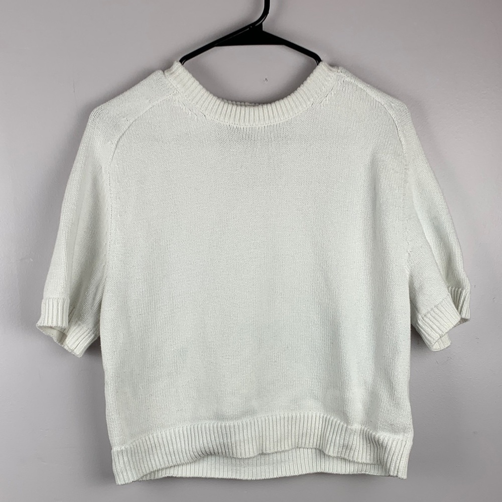 Abercrombie & Fitch Cream Knit Sweater small